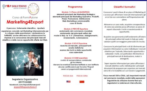 corso pratico MARKETING 4 EXPORT aggiornato 07 08 2018